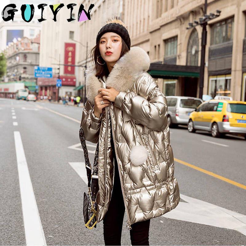 Winter Long Hooded Shiny Jacket For Women's Warm Parkas High Qualit Thicken Large Size Winter Jackets Women Fashion Coats, Silver no pompom
Winter Long Hooded Shiny Jacket For Women's Warm Parkas High Qualit Thicken Large Size Winter Jackets Women Fashion Coats, Silver no pompom