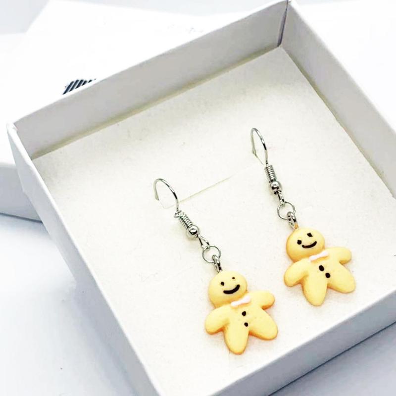 1 pair New Cute Cartoon Cookie Man Resin Funny Earrings Kawaii Earrings Women Gifts Drop Dangle Fashion Jewelry
1 pair New Cute Cartoon Cookie Man Resin Funny Earrings Kawaii Earrings Women Gifts Drop Dangle Fashion Jewelry