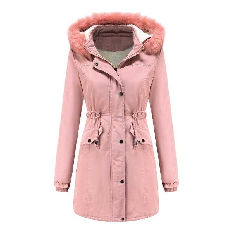 Winter Coat Women Pink Plus Size Loose Detachable Fur Collar Hooded Parkas Fashion Add Velvet Top Warmth Jackets Feminina LR1007, Black
Winter Coat Women Pink Plus Size Loose Detachable Fur Collar Hooded Parkas Fashion Add Velvet Top Warmth Jackets Feminina LR1007, Black