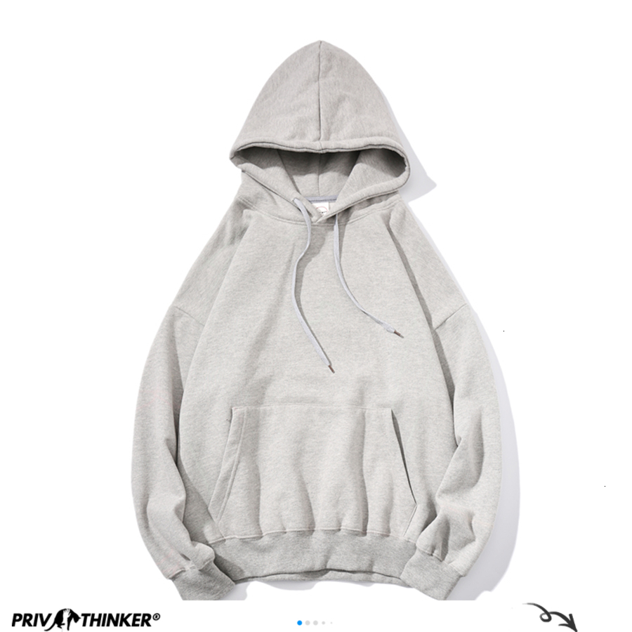 Privathinker Woman's Sweatshirts Solid 12 Colors Korean Female Hooded Pullovers Cotton Thicken Warm Oversized Hoodies Women 200929