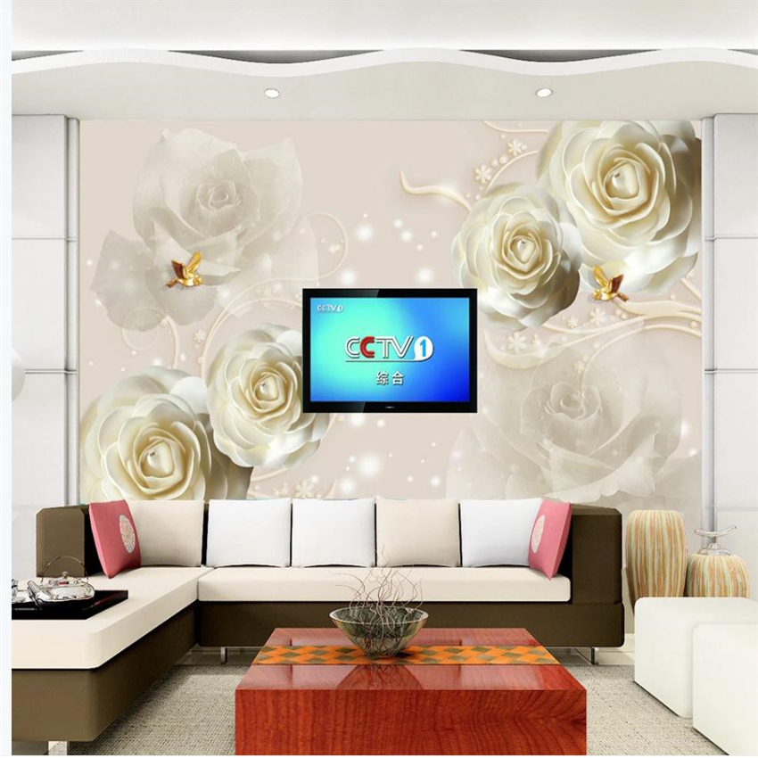 3d stereoscopic wallpaper 3d murals wallpaper for living room Embossed rose wallpapers background wall