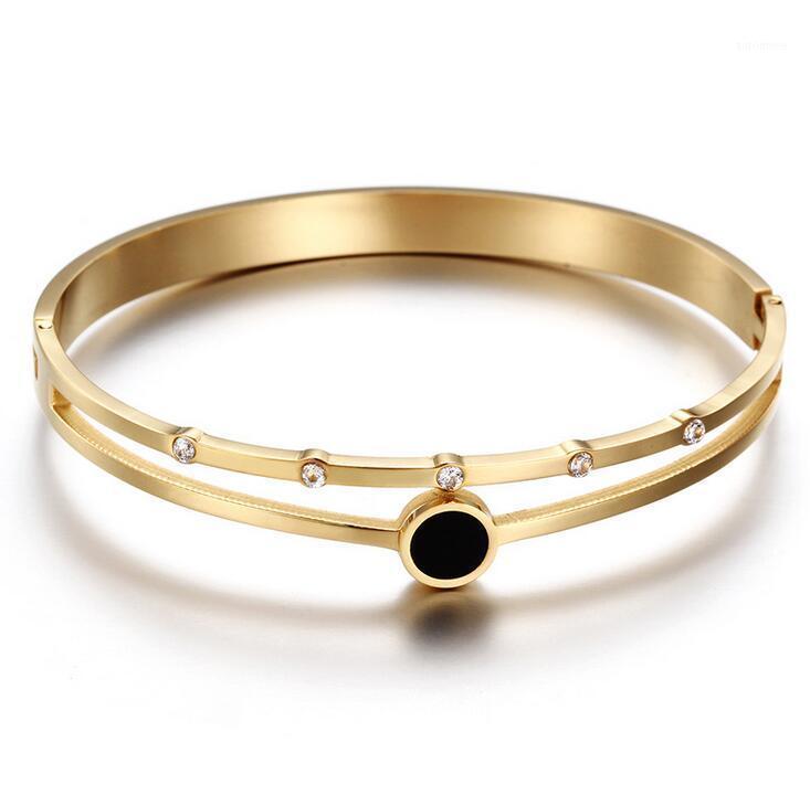 Women Wedding Bracelet Stainless Steel Bracelets & Bangles Gold/Rose Gold Crystal Bangle Jewelry For Valentines Gift1
Women Wedding Bracelet Stainless Steel Bracelets & Bangles Gold/Rose Gold Crystal Bangle Jewelry For Valentines Gift1