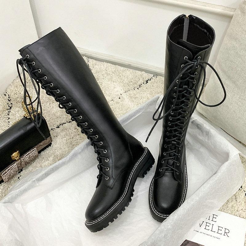2020 New Leather Boots Women Winter Plus Cashmere Ladies Boots Cross Straps Handsome Knight British High Women1, Black
2020 New Leather Boots Women Winter Plus Cashmere Ladies Boots Cross Straps Handsome Knight British High Women1, Black