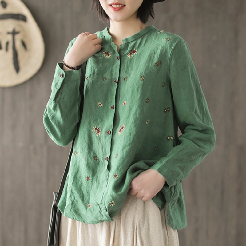 Johnature New Linen Embroidery Shirts Female Blouse Spring Loose Retro Long Sleeve Literary Casual Pullover Women Blouse 201201, Red
Johnature New Linen Embroidery Shirts Female Blouse Spring Loose Retro Long Sleeve Literary Casual Pullover Women Blouse 201201, Red
