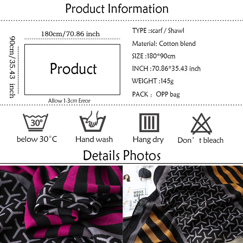 new design brand spring women scarf fashion plaid print cotton hijabs scarves for ladies shawls and wraps pashmina stoles Y201007