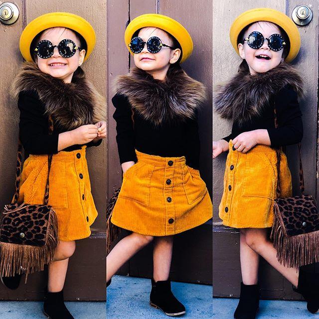 Newborn Infant Kids Girl 3Pcs Fashion Sets Long Sleeve Knit Shirt Top+Button Pocket A-line Skirt+Faux Fur Collar Clothes Suits, Yellow
Newborn Infant Kids Girl 3Pcs Fashion Sets Long Sleeve Knit Shirt Top+Button Pocket A-line Skirt+Faux Fur Collar Clothes Suits, Yellow