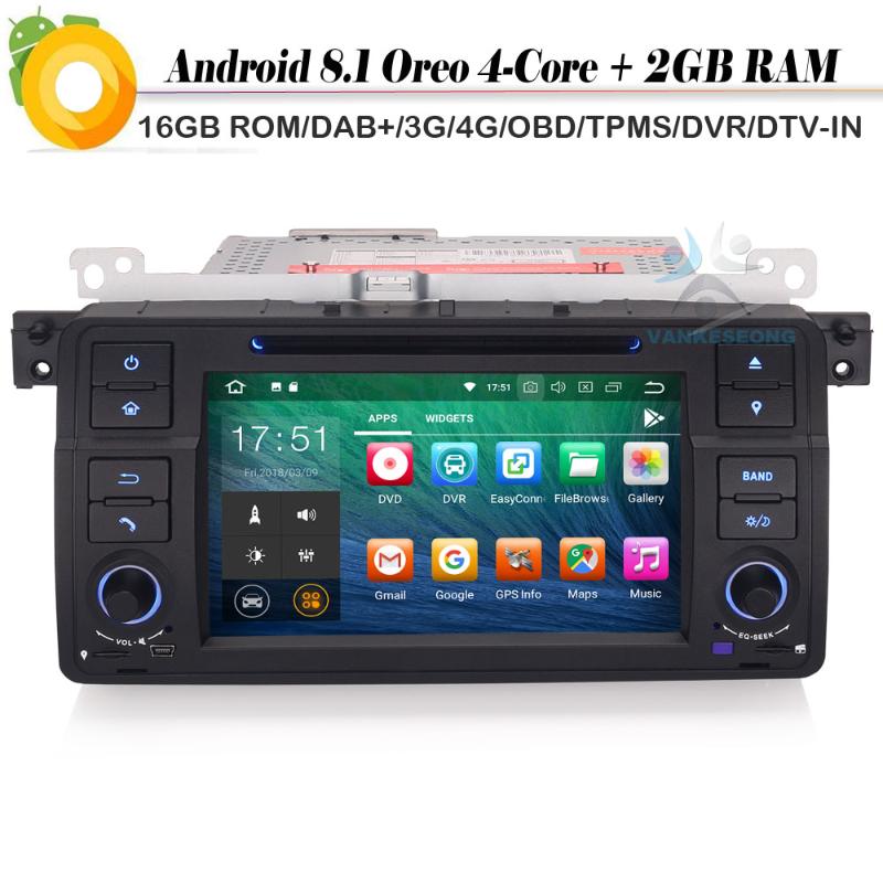 DAB+ Android 8.1 Autoradio 2 DIN Car stereo GPS NAVI DVD WiFi 4G CD DVR Car Radio player for 3er E46 M3 320 MG ZT Rover 7
DAB+ Android 8.1 Autoradio 2 DIN Car stereo GPS NAVI DVD WiFi 4G CD DVR Car Radio player for 3er E46 M3 320 MG ZT Rover 7