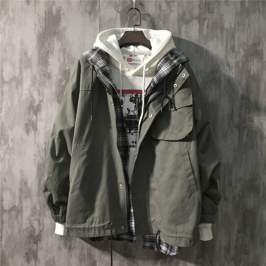 Camouflage hooded jacket men's fake two windbreaker original residence men's jacket autumn winter 2020 tooling coat, Black
Camouflage hooded jacket men's fake two windbreaker original residence men's jacket autumn winter 2020 tooling coat, Black