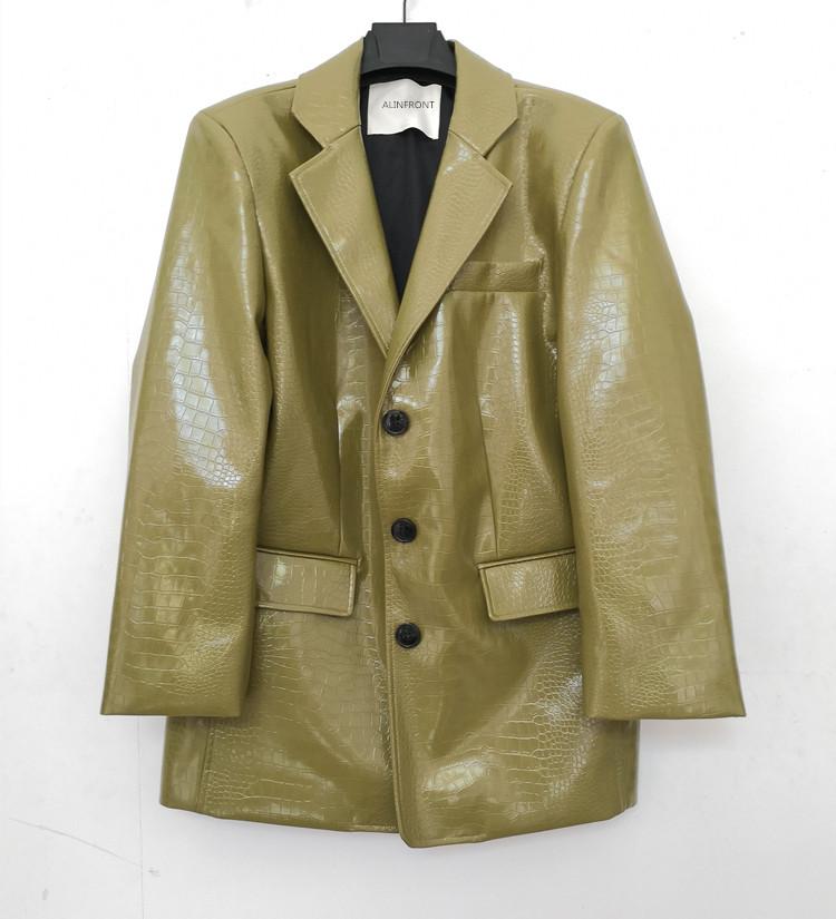 Fashion glossy bright pu leather jackets female retro loose style Crocodile pattern design motor fashion leather coat F812, Crocodile coffe
Fashion glossy bright pu leather jackets female retro loose style Crocodile pattern design motor fashion leather coat F812, Crocodile coffe