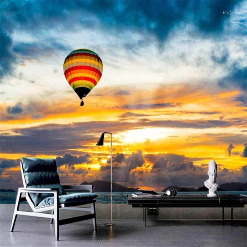 Customize Hand-painted cartoon hot air balloon sunset children's room background wall custom large mural green wallpaper1, As pic
Customize Hand-painted cartoon hot air balloon sunset children's room background wall custom large mural green wallpaper1, As pic