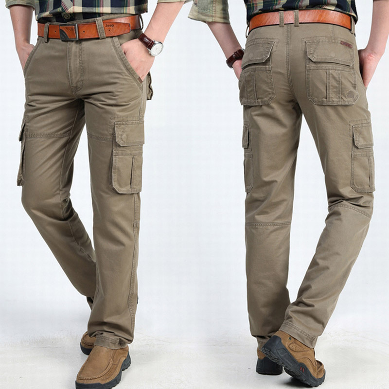 Cargo Pants Men Multi pockets Baggy Men Pants Military Casual Trousers Overalls Army Pants Joggers Plus Size 40 42 44 Cotton 201130