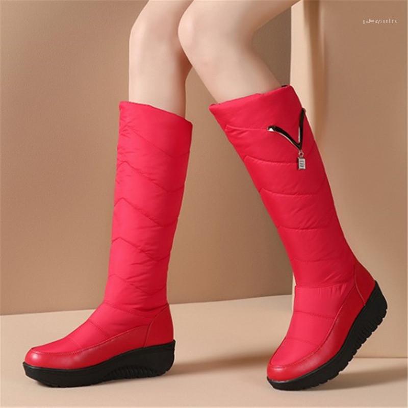PXELENA 2020 Snow Boots Women Winter Platform Warm Shoes fashion Metal Decor Waterproof non-slip wedges Knee High boots 35-441, Red
PXELENA 2020 Snow Boots Women Winter Platform Warm Shoes fashion Metal Decor Waterproof non-slip wedges Knee High boots 35-441, Red