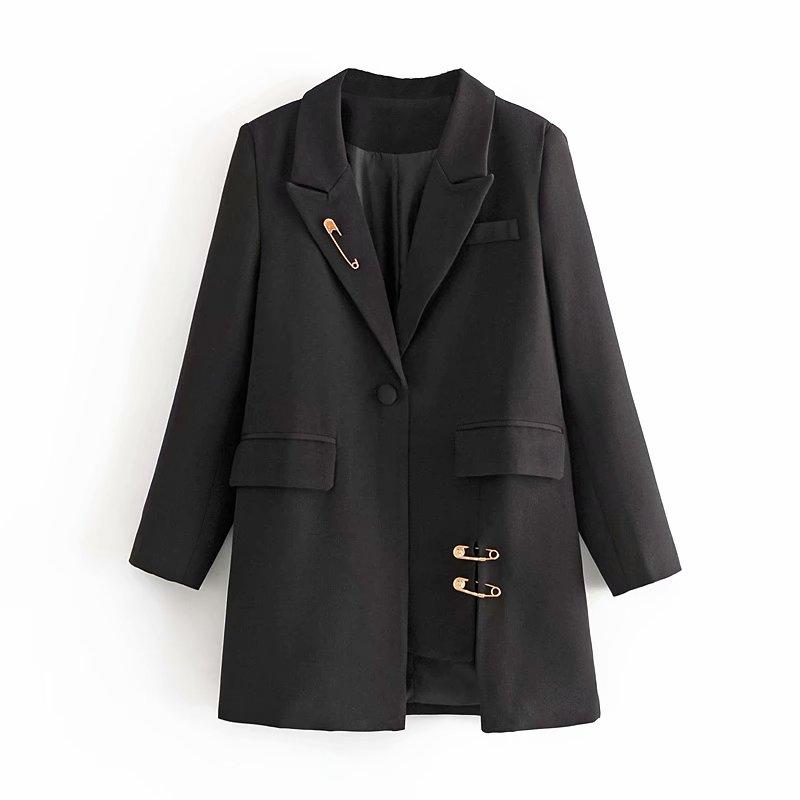 2021 NEW Autumn Women blazers black solid button long sleeve notched neck blazers fashion casual female tops women clothes
2021 NEW Autumn Women blazers black solid button long sleeve notched neck blazers fashion casual female tops women clothes
