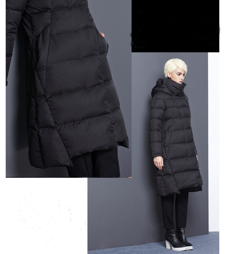 womens winter long puffer down jackets thick black navy blue red plus size warm winter down coats 201029