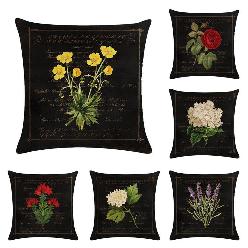 Black Back Pillow Covers Home Decor Flowers Print Throw Pillows Decorative Cushion Cases High Quality
Black Back Pillow Covers Home Decor Flowers Print Throw Pillows Decorative Cushion Cases High Quality