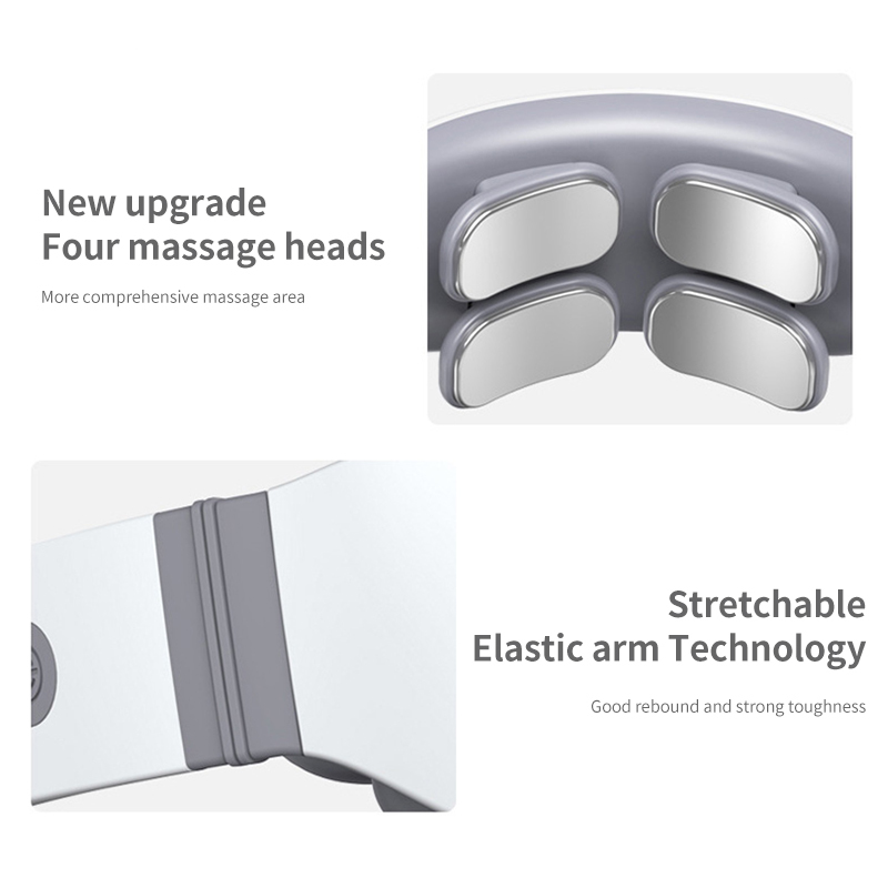 Neck Massager Four Heads Smart Electric Neck Massage Health Care Shoulder Relaxation Relieve Stress Fatigue Pain Relief Tool 201104