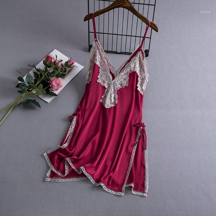 Women Sexy Nightdress High Split Spaghetti Strap Nightgown Satin Homewear Sleepwear Lace Patchwork Home Clothes Nightwear1, Black
Women Sexy Nightdress High Split Spaghetti Strap Nightgown Satin Homewear Sleepwear Lace Patchwork Home Clothes Nightwear1, Black