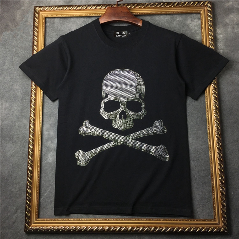 Men' Short-sleeved T-shirt Crystal Big Skull and Bones Women Shirts|streetwear 2191001562 0ks2, Black
Men' Short-sleeved T-shirt Crystal Big Skull and Bones Women Shirts|streetwear 2191001562 0ks2, Black