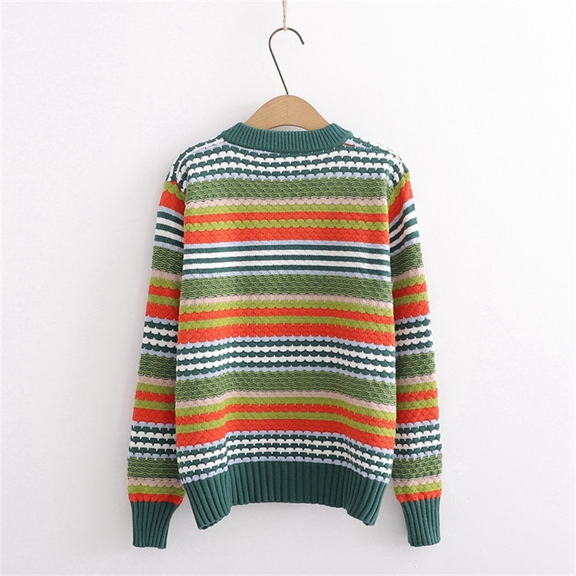 est Christmas deer Embroidery Cute Women's Pullovers Long Sleeve V-neck Autumn/Winter festival Women Cotton Sweaters 201224