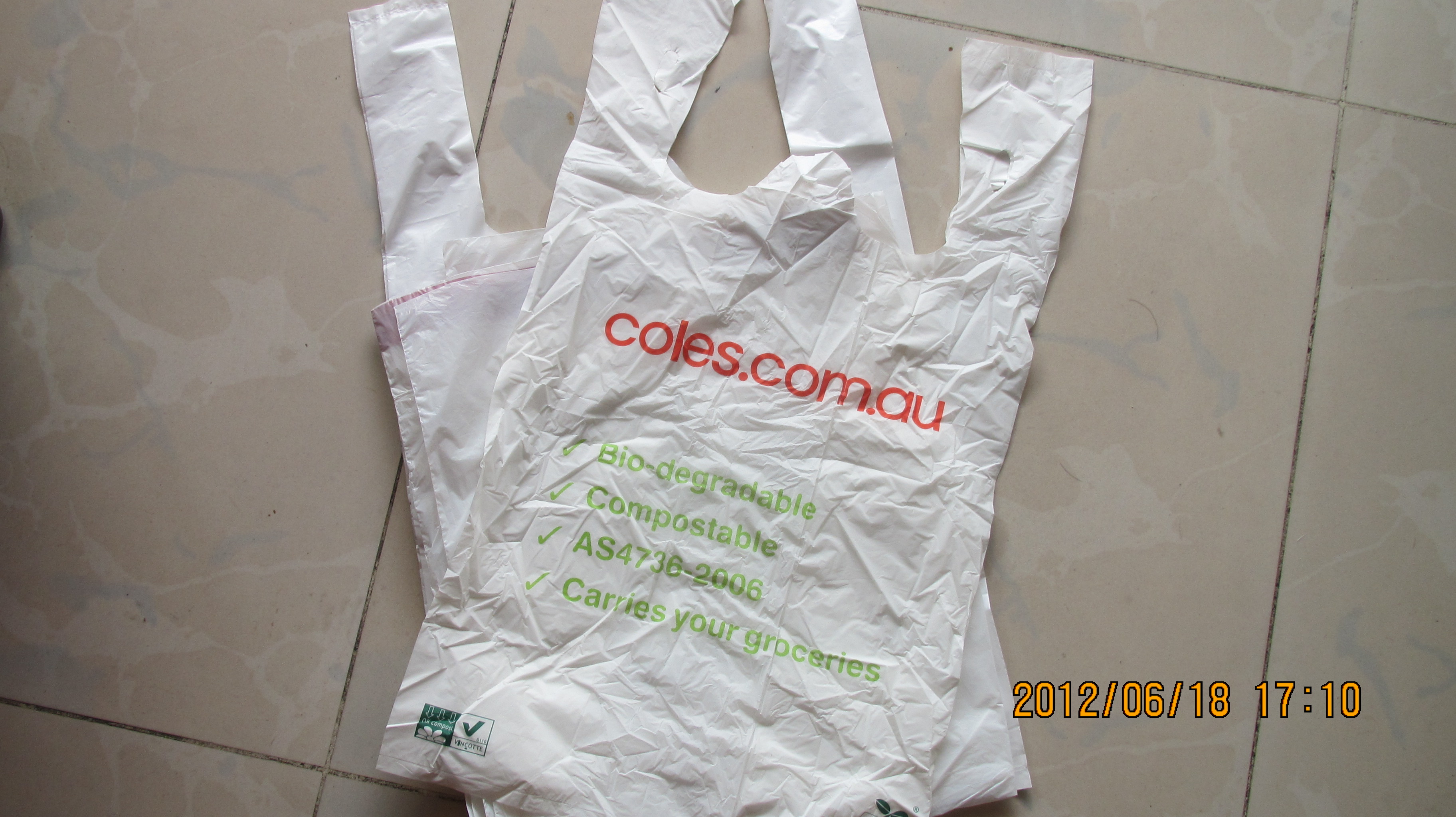 Full biodegradable vest bag
