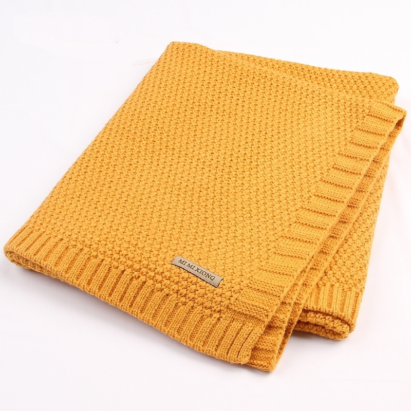 Baby Blanket Knitted Newborn Blankets Super Soft Stroller Wrap Infant Swaddle Kids Inbakeren Stuff For Monthly Toddler Bedding LJ201014
