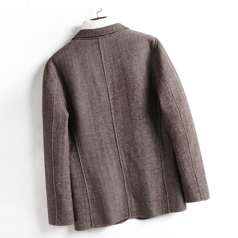 2021 Men Double Winter Face Coat Fine Cardigans Men's Fashionable Woolen GC3R, Brown
2021 Men Double Winter Face Coat Fine Cardigans Men's Fashionable Woolen GC3R, Brown