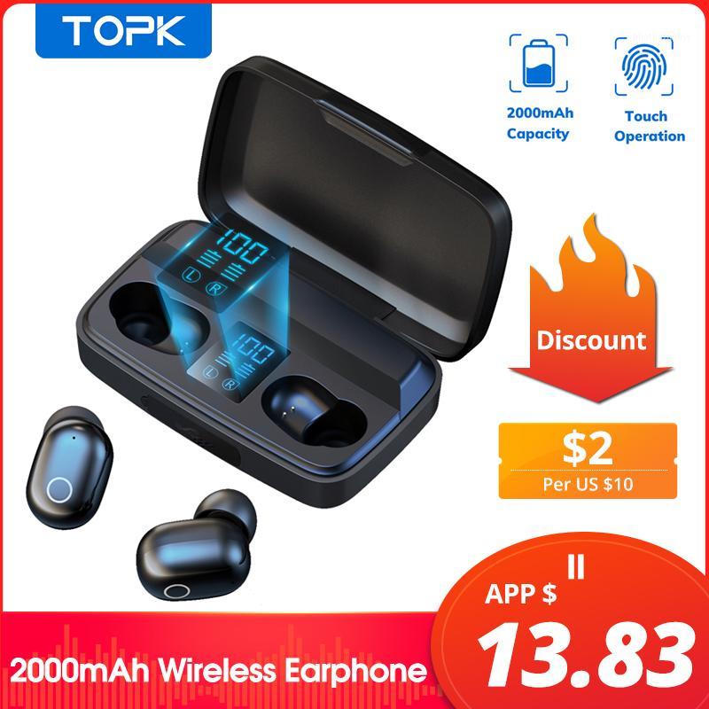 TOPK Wireless Headphones earphone Bluetooth V5.0 earphone Fingerprint Touch 2000mAh Charging Box Sports Waterproof1 
TOPK Wireless Headphones earphone Bluetooth V5.0 earphone Fingerprint Touch 2000mAh Charging Box Sports Waterproof1