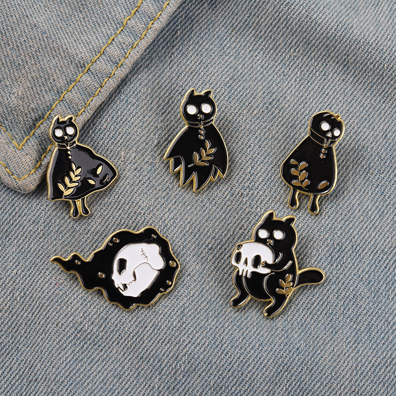 Black Halloween Cat Enamel Pin Cartoon Dark Punk Brooches Metal Badges for Backpack Hat Bags Women Men Accessories, Mixed colors
Black Halloween Cat Enamel Pin Cartoon Dark Punk Brooches Metal Badges for Backpack Hat Bags Women Men Accessories, Mixed colors