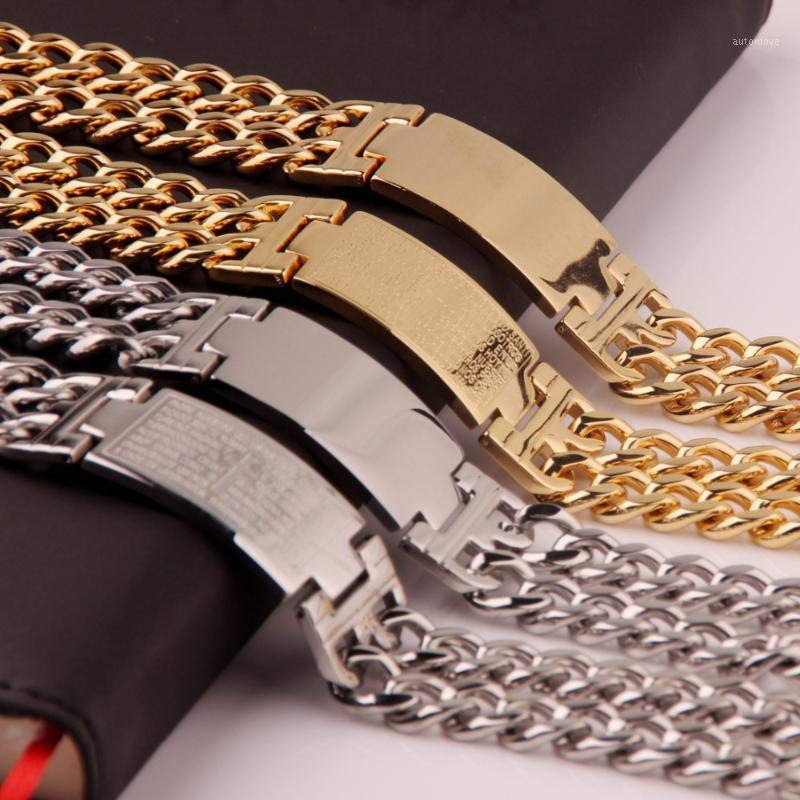 Bracelet for Men Stainless Steel Male Double Cuba Chain Bangles Bileklik Hiphop Jewelry Bold and Chunky1
Bracelet for Men Stainless Steel Male Double Cuba Chain Bangles Bileklik Hiphop Jewelry Bold and Chunky1