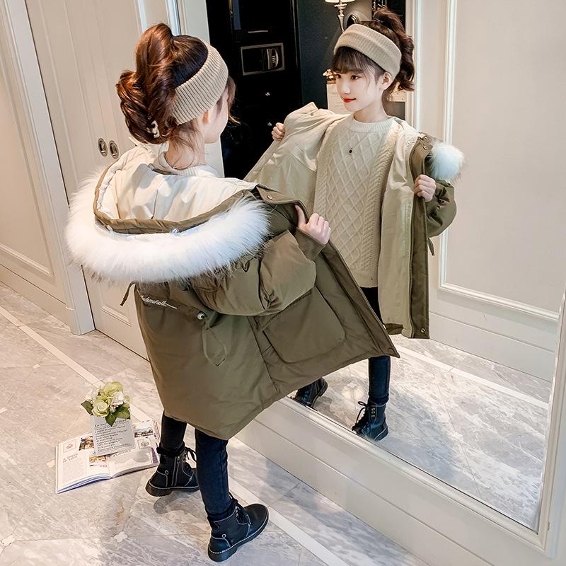 Winter 2020 Korean Girls Thicken Big Fur Collar Children's Winter Clothing Cotton Clothes Children Clothing Cotton zhong da tong, Army green
Winter 2020 Korean Girls Thicken Big Fur Collar Children's Winter Clothing Cotton Clothes Children Clothing Cotton zhong da tong, Army green