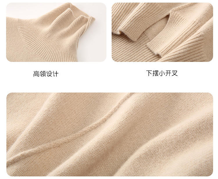 Soft Loose Jumpers for Women Turtleneck Winter Warm Sweater Cashmere and Wool Knitted Pullovers ladies 3Colors standard Clothes 201031