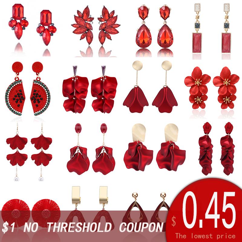 2020 New Vintage Exaggerate Red Acrylic Petal Tassel Statement Drop Earrings For Women Girls Wedding Ear Accessories Brincos
2020 New Vintage Exaggerate Red Acrylic Petal Tassel Statement Drop Earrings For Women Girls Wedding Ear Accessories Brincos