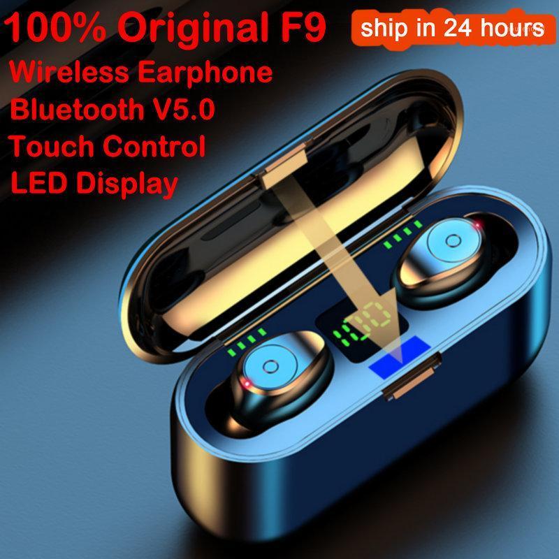 F9 Wireless Earphone Bluetooth V5.0 TWS Wireless Bluetooth Earphone Waterproof LED Display 2000mAh Power Headset With Microphone1, White
F9 Wireless Earphone Bluetooth V5.0 TWS Wireless Bluetooth Earphone Waterproof LED Display 2000mAh Power Headset With Microphone1, White