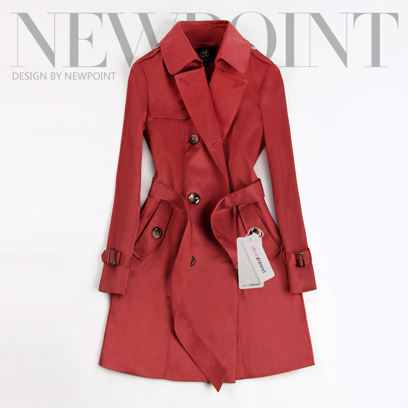 2019 New Fashion Double Breasted Mid-long Trench Coat Women Khaki Slim Belt Cloak Mujer Windbreaker Female Abrigos Brazil T200319