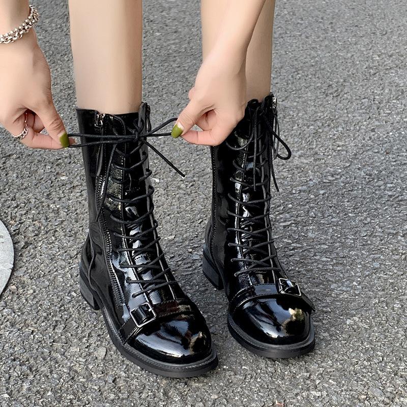Boots Women'S Autumn Winter British- Bla White With Pattern Boots Hsome Locomotive Zippe Lady Shoes -40, Gun color
Boots Women'S Autumn Winter British- Bla White With Pattern Boots Hsome Locomotive Zippe Lady Shoes -40, Gun color