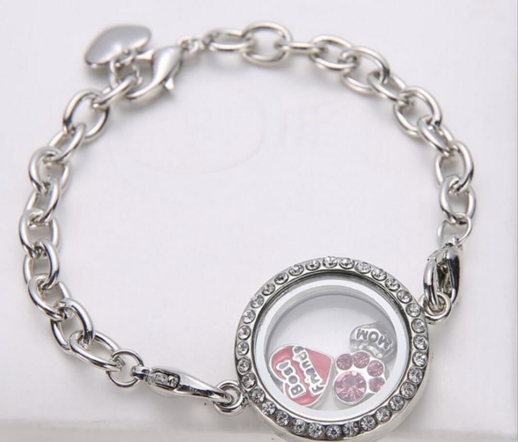 Silver Crystal round Circle Living Memory Locket Bracelet For Floating Charms Lobster Claspps2470, Golden;silver
Silver Crystal round Circle Living Memory Locket Bracelet For Floating Charms Lobster Claspps2470, Golden;silver