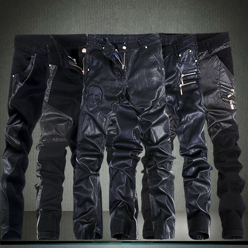 2020 Men's Ny Pants Sweat Motorcycle Faux Leather Stitching Tight Sweatpant Biker Joggers Black Trousers 28-36 Male
2020 Men's Ny Pants Sweat Motorcycle Faux Leather Stitching Tight Sweatpant Biker Joggers Black Trousers 28-36 Male
