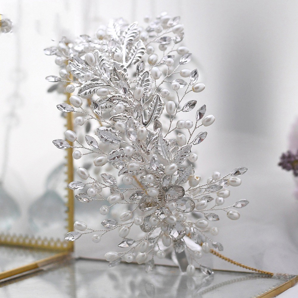 Silver Headpieces Bridal Crown Rhinestone Crystals Gold Wedding Crowns Headband Hair Accessories Party Tiaras Baroque Chic Enagement