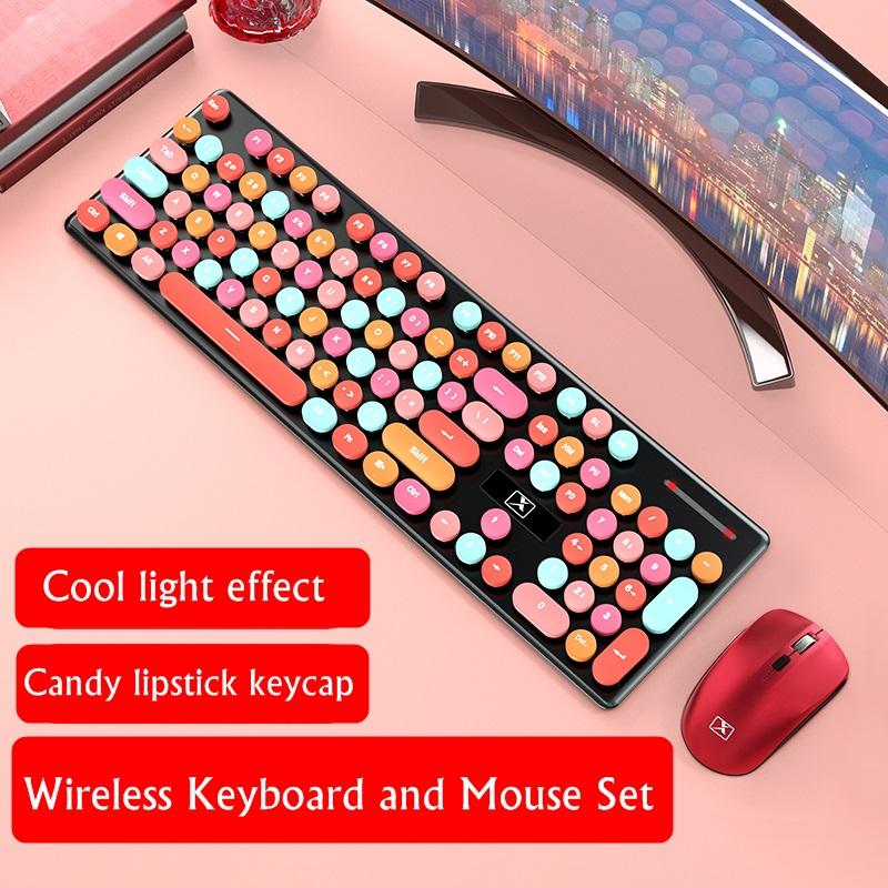 N620 Colorful Mute 2.4Ghz Wireless Keyboard and Mouse Set Notebook Desktop Lipstick Keyboard and Mouse Smart Power-Saving
N620 Colorful Mute 2.4Ghz Wireless Keyboard and Mouse Set Notebook Desktop Lipstick Keyboard and Mouse Smart Power-Saving