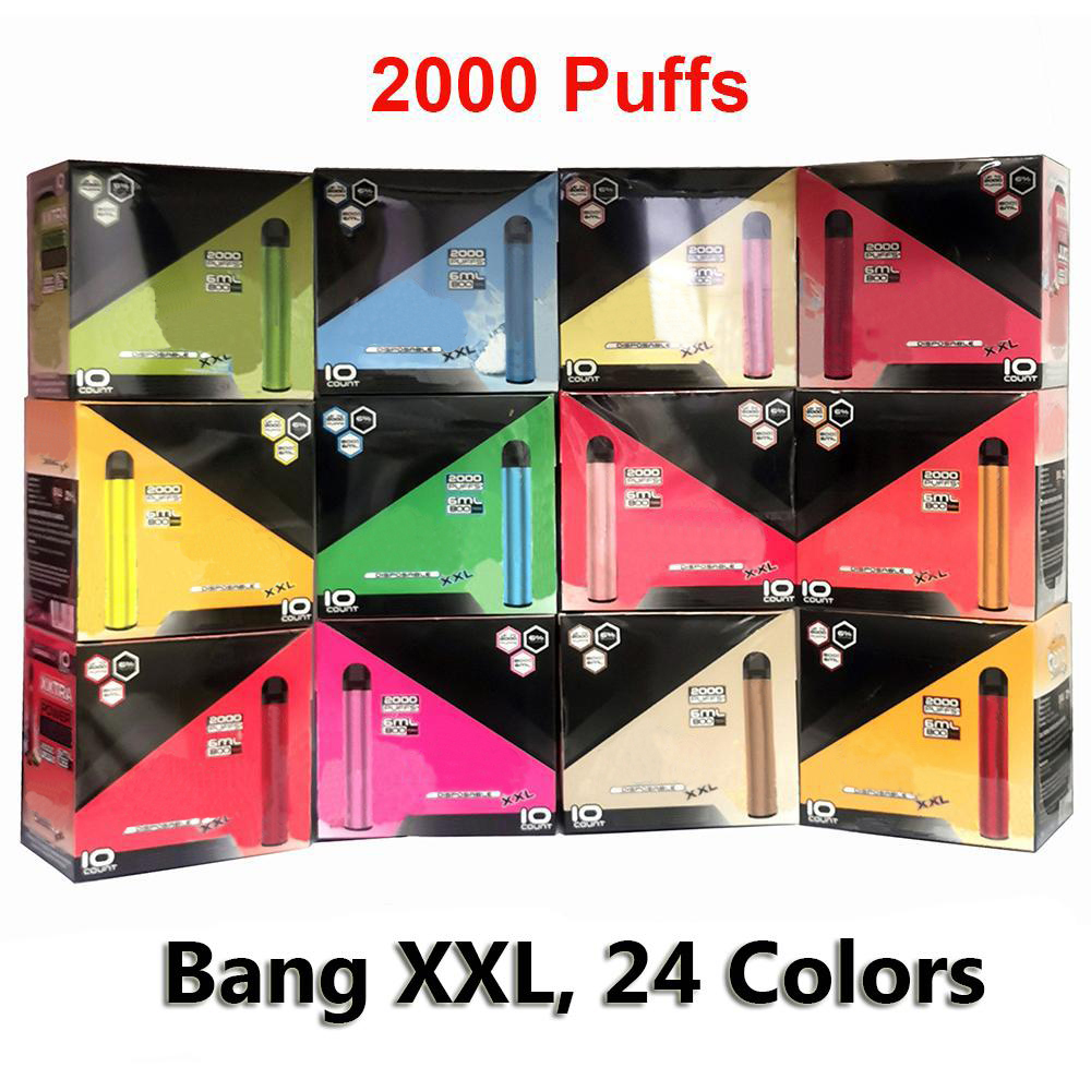 Bang XXL Disposable Vape Pen 2000 Puffs Electronic Cigarette 800mAh 6ml Device Extra Power E Cigarettes 24 Colors
Bang XXL Disposable Vape Pen 2000 Puffs Electronic Cigarette 800mAh 6ml Device Extra Power E Cigarettes 24 Colors