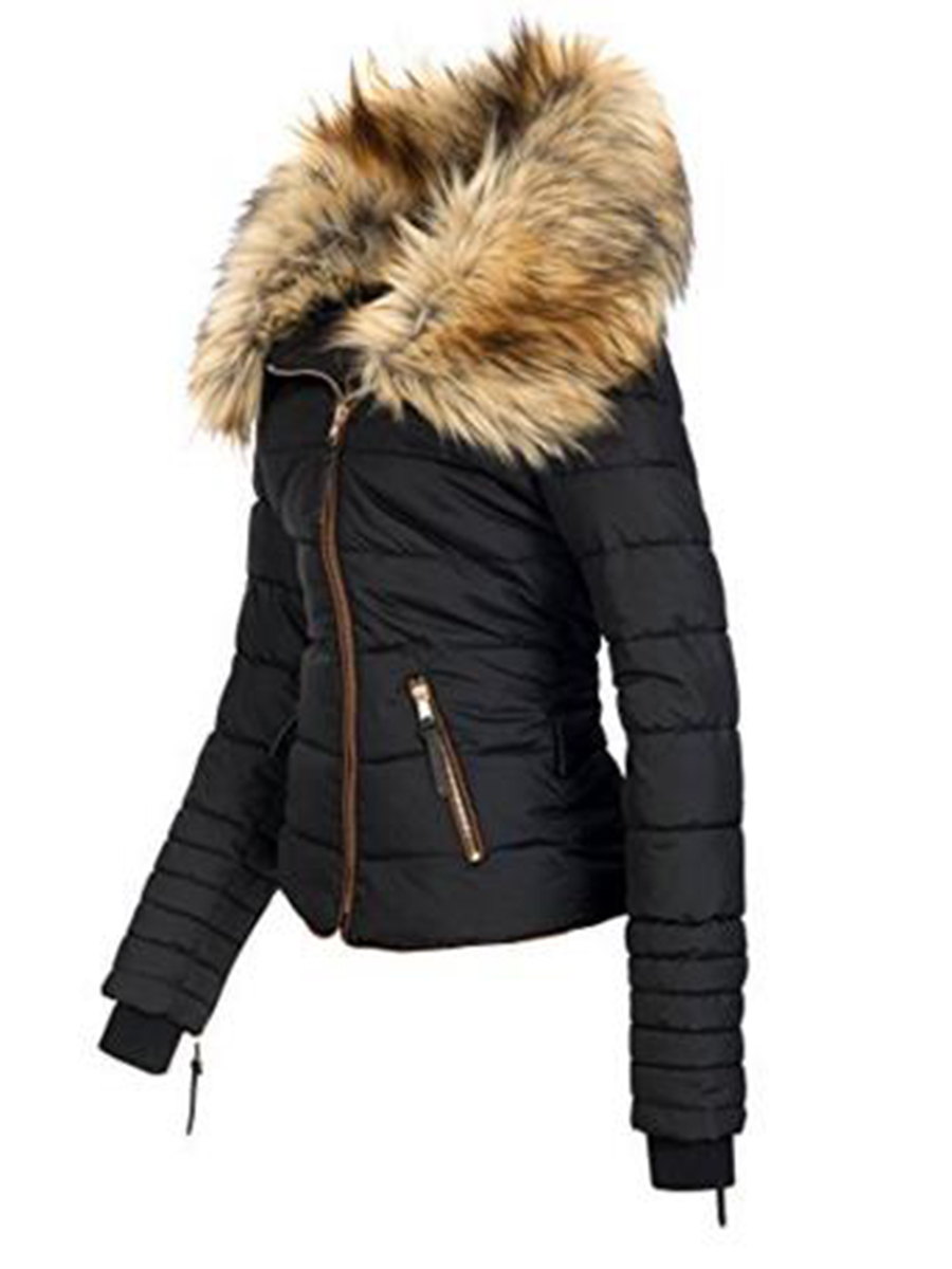 New Parkas Female Women Winter Coat Thickening Cotton Jacket Womens Black Faux Fur Outwear For T200212 B3
