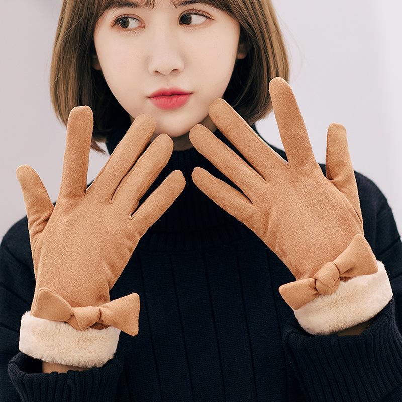 Suede gloves women autumn and winter plus velvet thickened warmth can touch screen finger five-finger gloves leisure l23
Suede gloves women autumn and winter plus velvet thickened warmth can touch screen finger five-finger gloves leisure l23