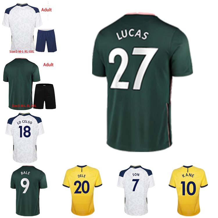 2021 DELE SON TOTTENHAM BALE KANE soccer jersey HOJBJERG BERGWIJN LO CELSO SPURS LUCAS football shirts uniforms men + kids kit, Away patch 2
2021 DELE SON TOTTENHAM BALE KANE soccer jersey HOJBJERG BERGWIJN LO CELSO SPURS LUCAS football shirts uniforms men + kids kit, Away patch 2