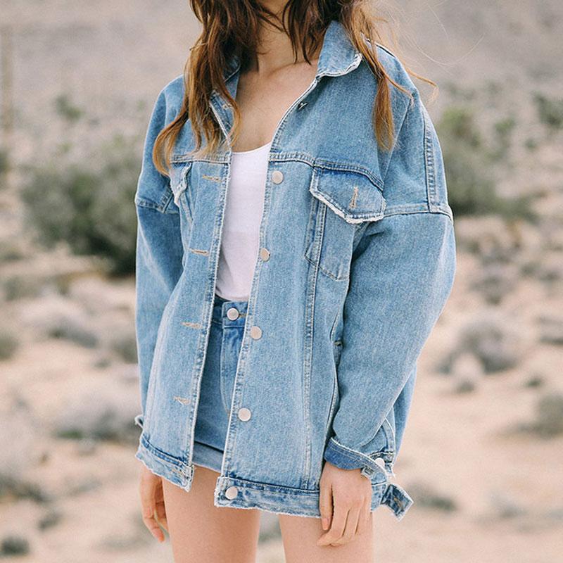 Women' Blue Denim Jacket Autumn Winter Coat Blue Jeans Jacket Casual Harajuku Streetwear Oversize Women Korean Clothes 2020, Light blue
Women' Blue Denim Jacket Autumn Winter Coat Blue Jeans Jacket Casual Harajuku Streetwear Oversize Women Korean Clothes 2020, Light blue