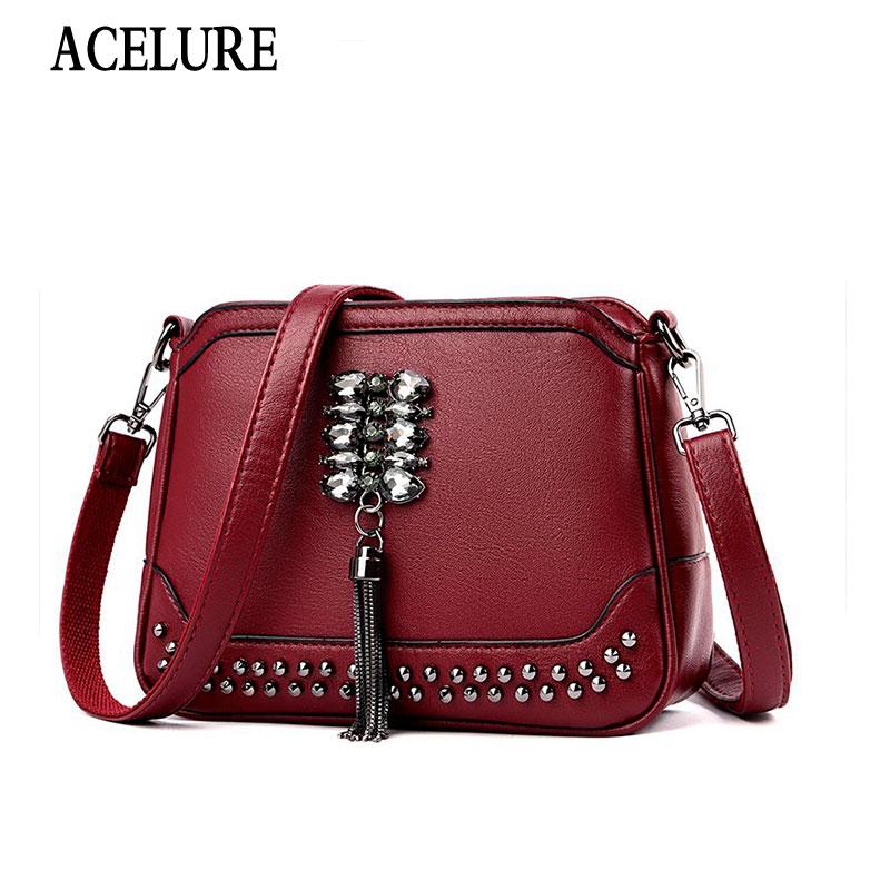ACELURE Solid Color Soft PU Leather Women Zipper Shoulder Crossbody Bags Rivet Tassel Decor Female Messenger Bags Ladies Handbag, Black
ACELURE Solid Color Soft PU Leather Women Zipper Shoulder Crossbody Bags Rivet Tassel Decor Female Messenger Bags Ladies Handbag, Black