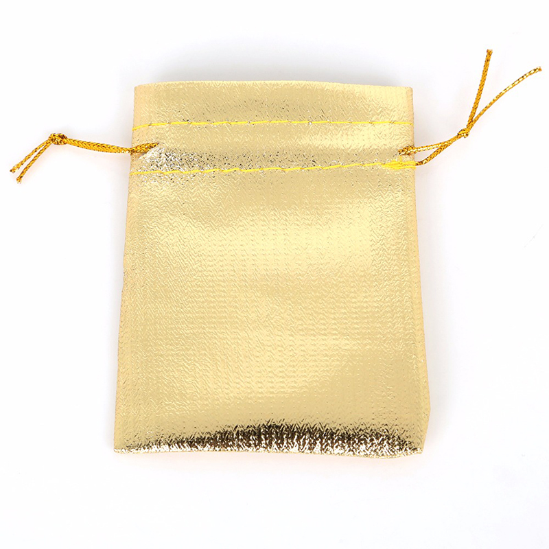 7x9 9x12 10x15cm 13x18cm Adjustable Jewelry Packing Gold Silver Color Drawstring Bag Drawable Cloth Bags Wedding Gift Bags & Pouches Wholesale Price