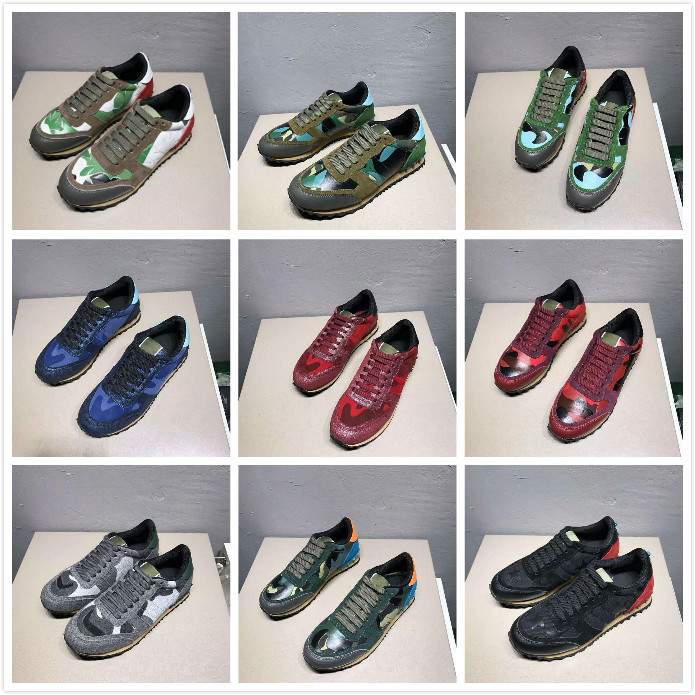 Top Quality Camouflage Sneaker Womens Mens Rivet Shoes Studded Flats Mesh Camo Suede Leather Casual Trainers Rockrunner Shoes Chaussures, 2020
Top Quality Camouflage Sneaker Womens Mens Rivet Shoes Studded Flats Mesh Camo Suede Leather Casual Trainers Rockrunner Shoes Chaussures, 2020