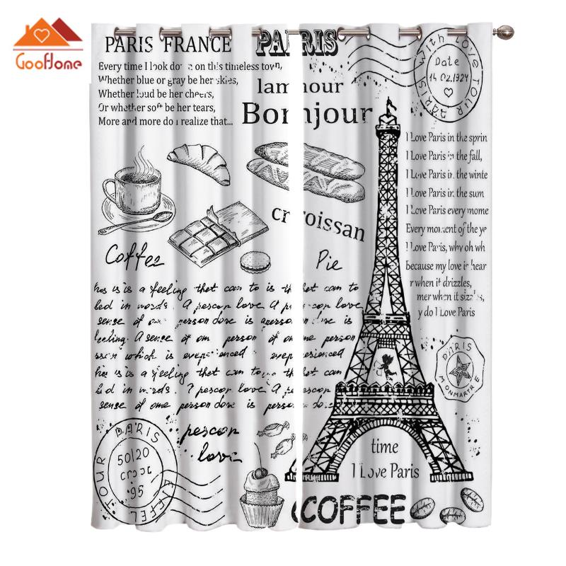 Black And White Paris Drawing Window Curtains Living Room Outdoor Fabric Drapes Curtain Home Decor, As pic
Black And White Paris Drawing Window Curtains Living Room Outdoor Fabric Drapes Curtain Home Decor, As pic