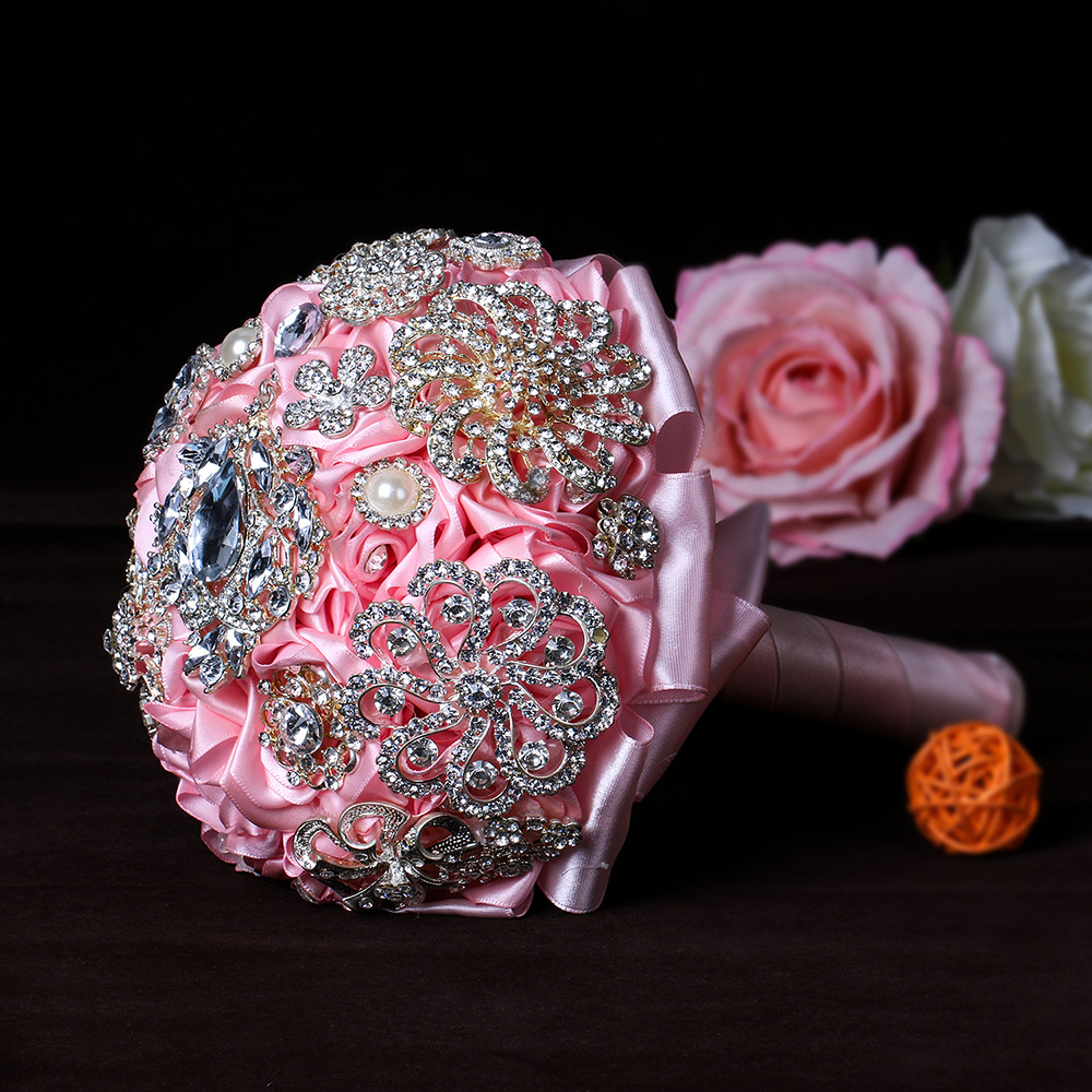 24Pcs/Set Brooch Flower for Womens Jewelry Rhinestone Broaches Pins Lot Bouquet Accessories For Women Bag Clothing Hats Scarves 201009