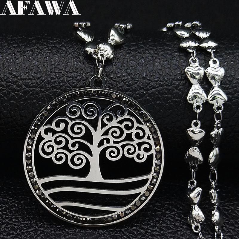 2021 Fashion Tree of Life Crystal Stainless Steel Statement Necklace Women Silver Color Neckless Jewelry collier femme N70S01
2021 Fashion Tree of Life Crystal Stainless Steel Statement Necklace Women Silver Color Neckless Jewelry collier femme N70S01